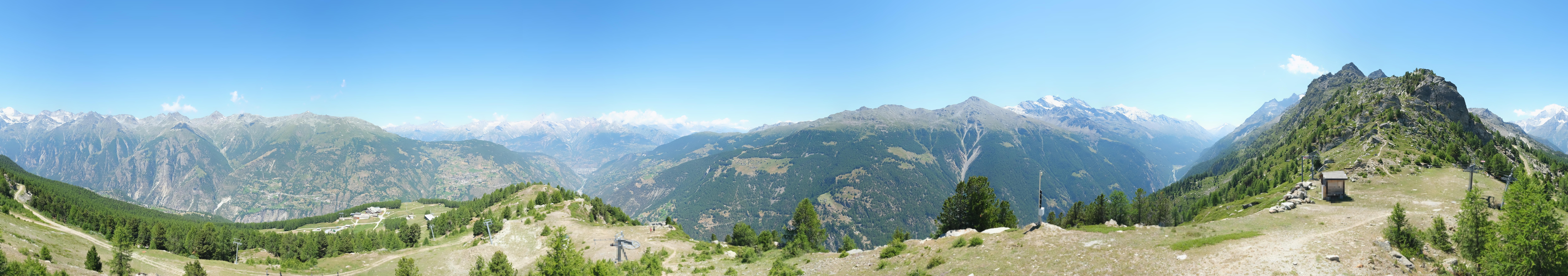 Archiv Foto Webcam Grächen im Wallis: Panorama Furggen