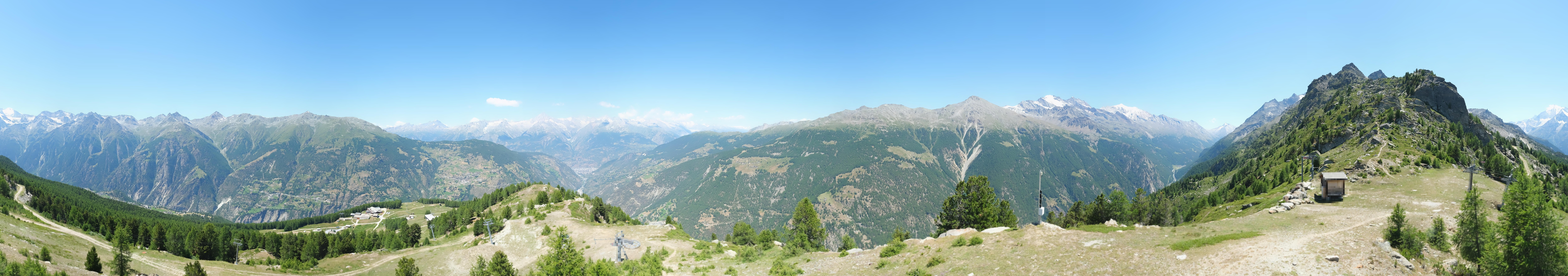 Archiv Foto Webcam Grächen im Wallis: Panorama Furggen