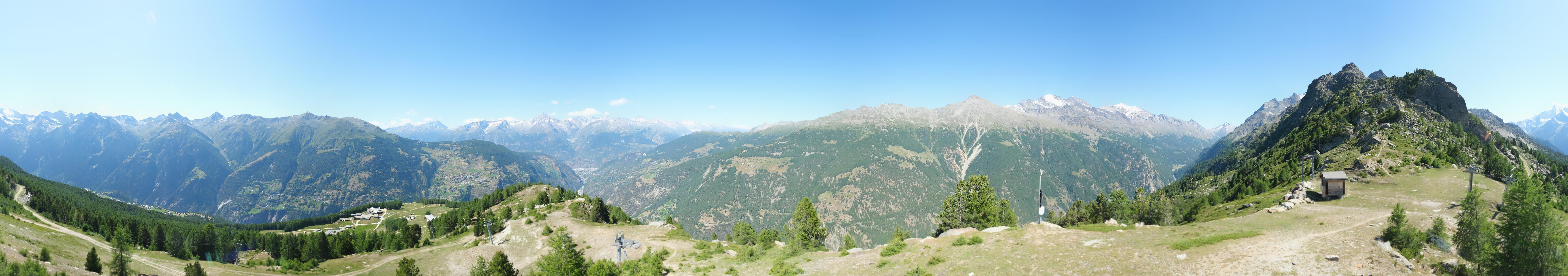 Archiv Foto Webcam Grächen im Wallis: Panorama Furggen