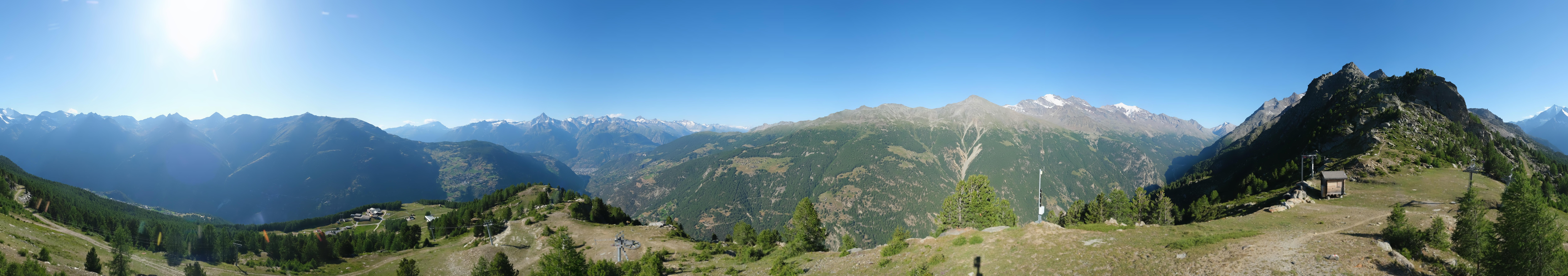 Archiv Foto Webcam Grächen im Wallis: Panorama Furggen