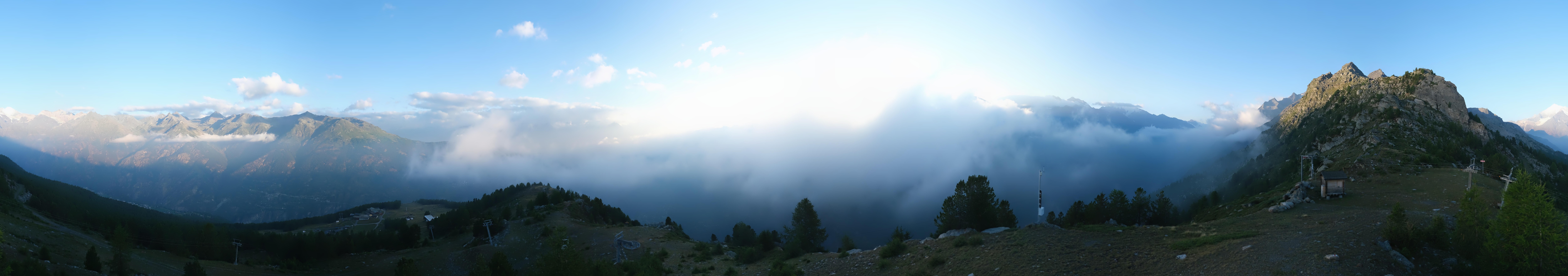 Archiv Foto Webcam Grächen im Wallis: Panorama Furggen