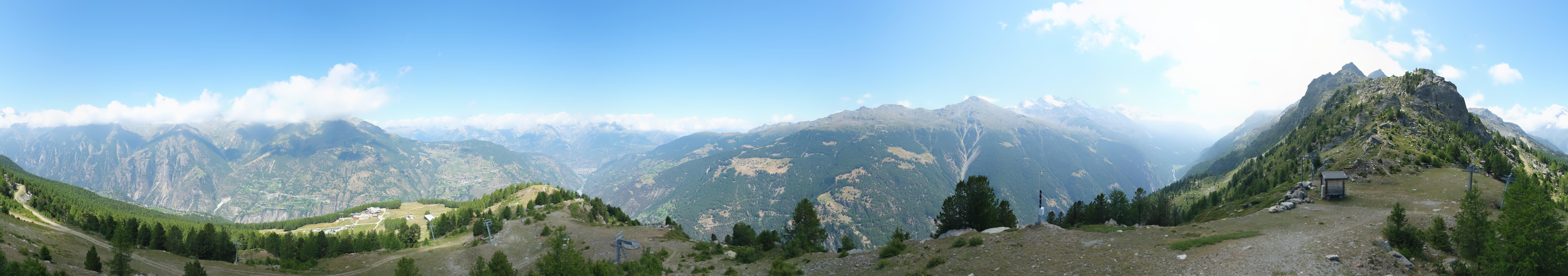 Archiv Foto Webcam Grächen im Wallis: Panorama Furggen