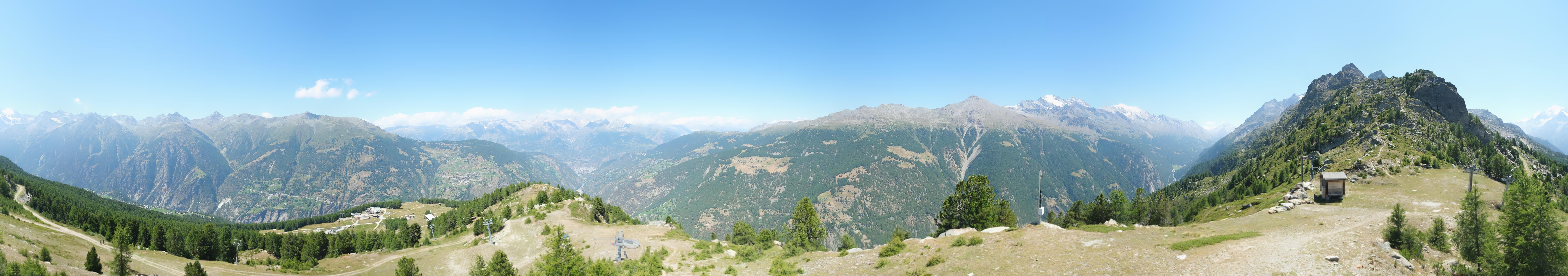 Archiv Foto Webcam Grächen im Wallis: Panorama Furggen