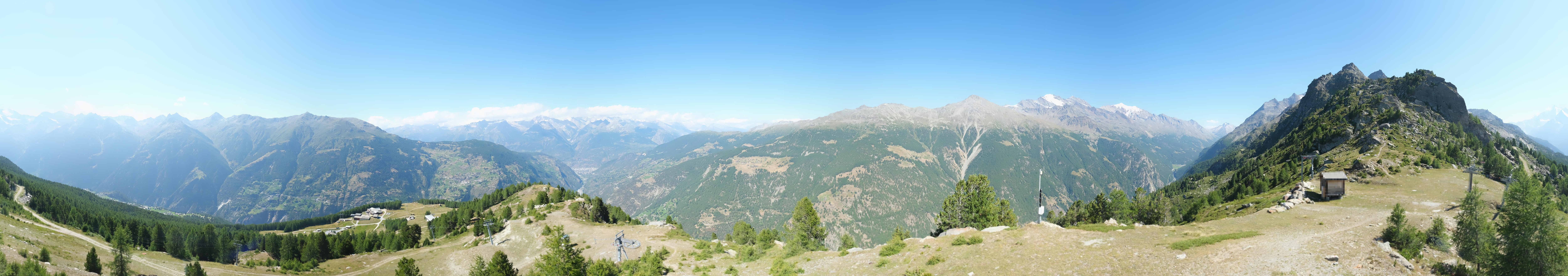 Archiv Foto Webcam Grächen im Wallis: Panorama Furggen