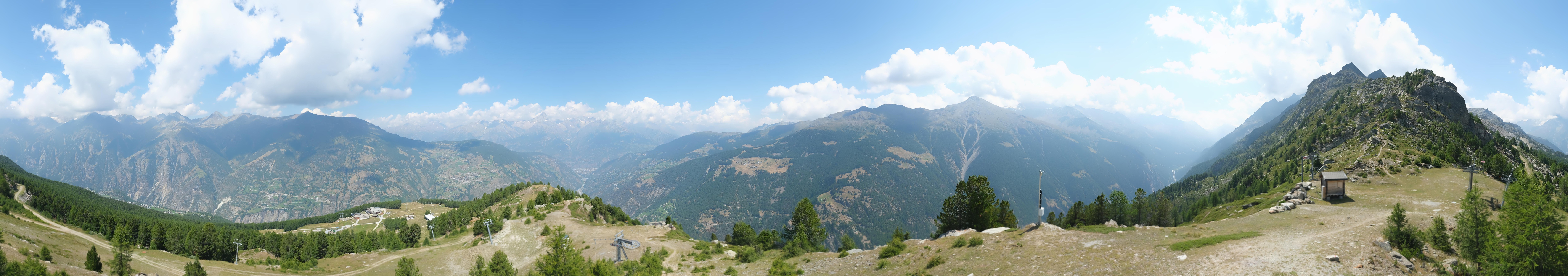 Archived image Webcam Panoramic view, Grächen in Valais