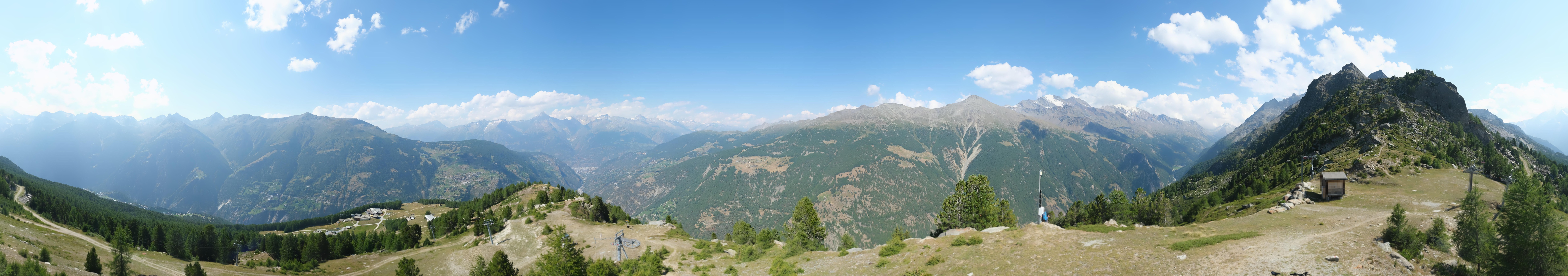 Archived image Webcam Panoramic view, Grächen in Valais