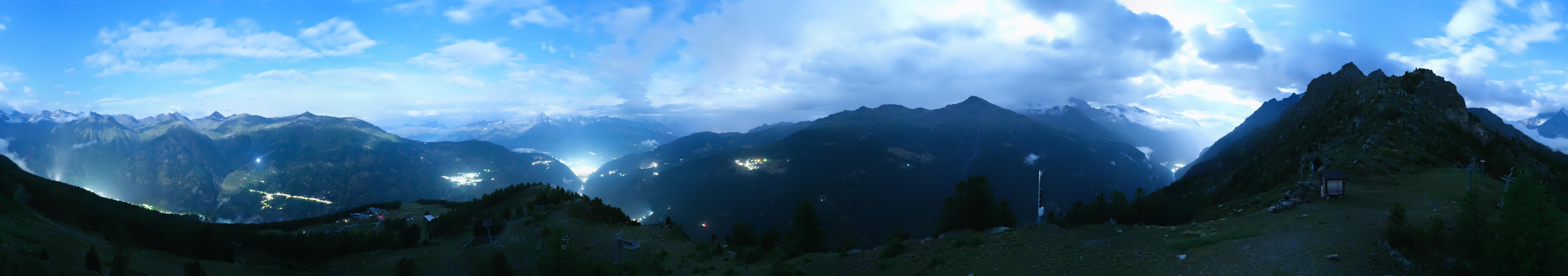 Archived image Webcam Panoramic view, Grächen in Valais