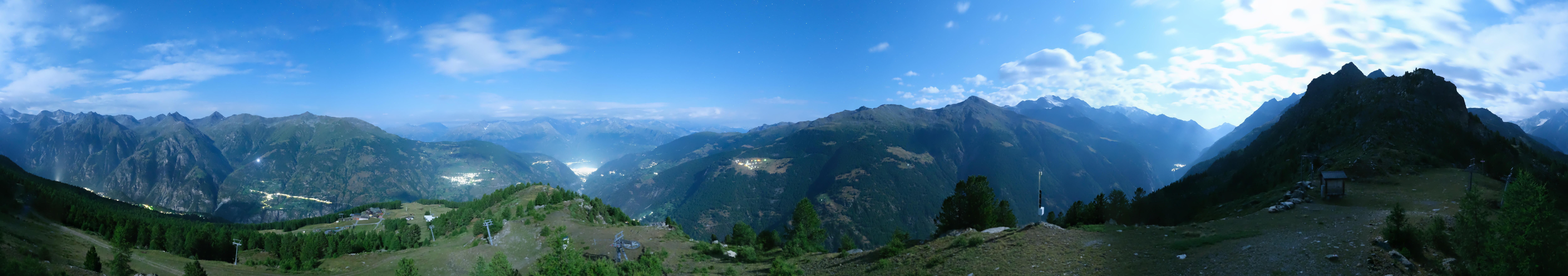 Archived image Webcam Panoramic view, Grächen in Valais