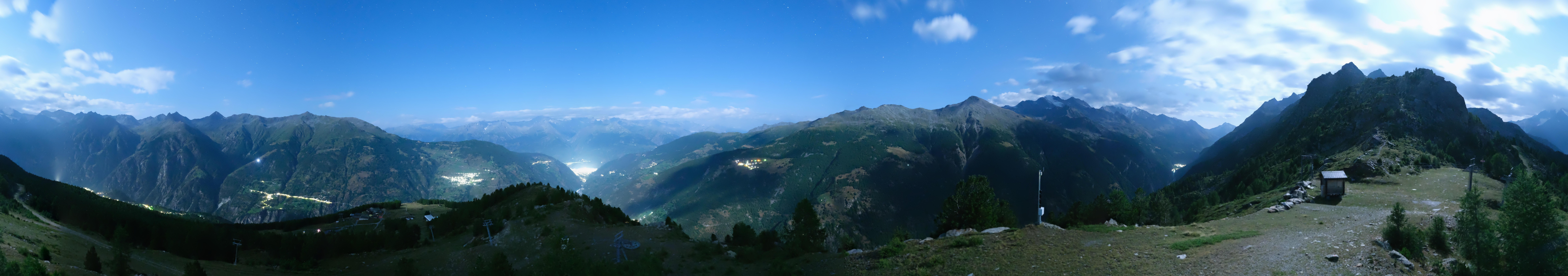 Archived image Webcam Panoramic view, Grächen in Valais