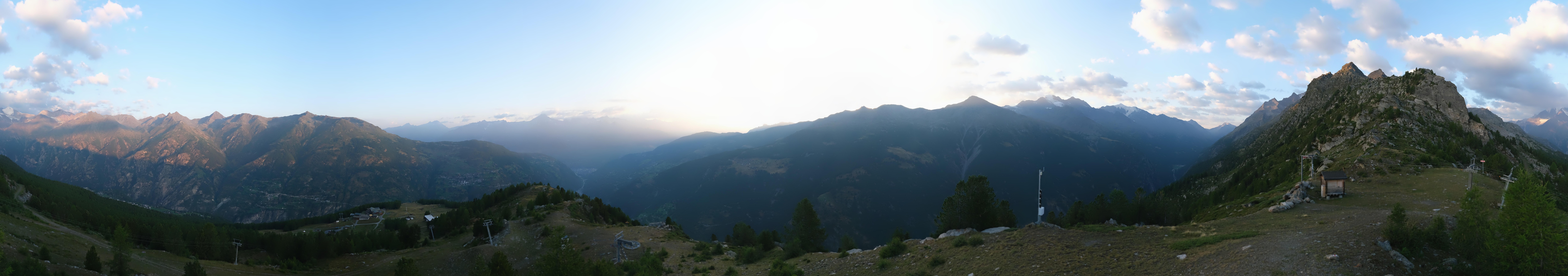 Archived image Webcam Panoramic view, Grächen in Valais