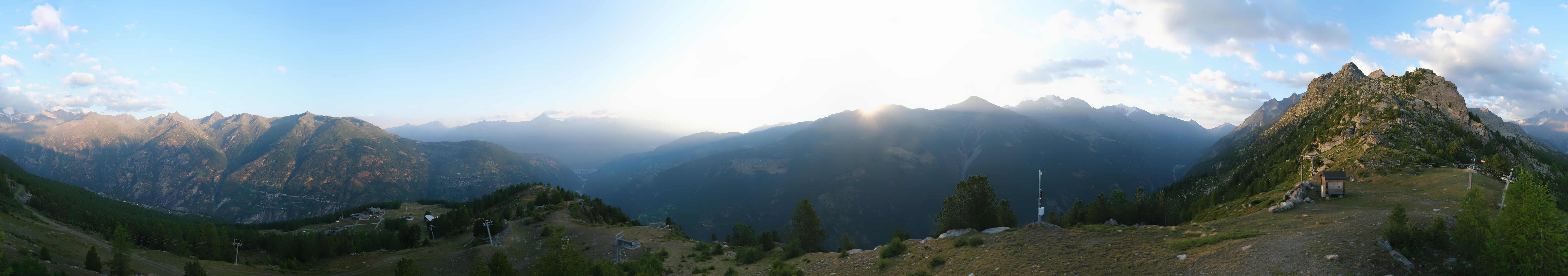 Archived image Webcam Panoramic view, Grächen in Valais
