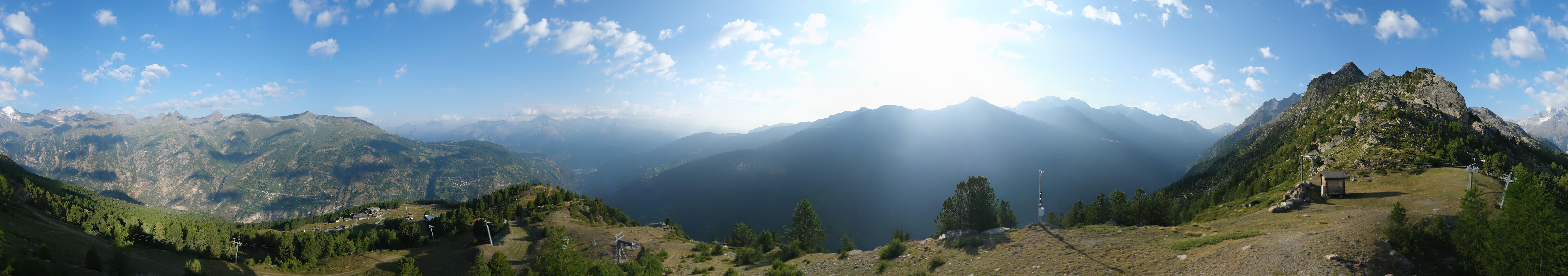 Archived image Webcam Panoramic view, Grächen in Valais