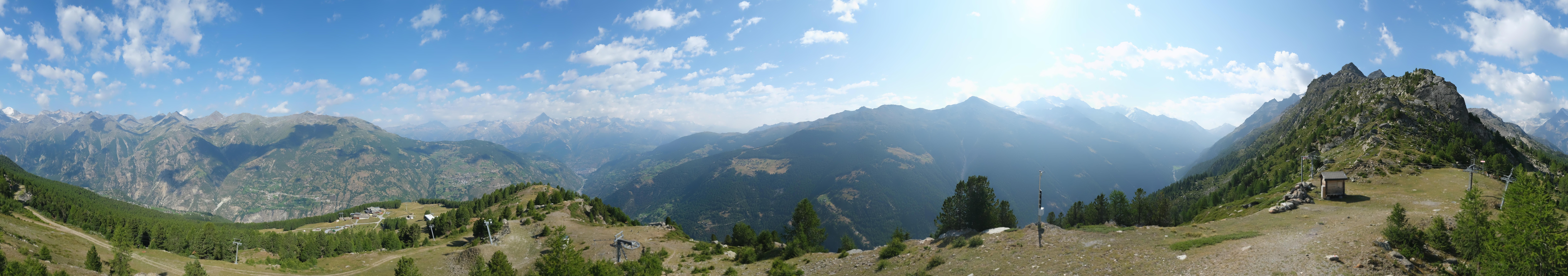 Archived image Webcam Panoramic view, Grächen in Valais