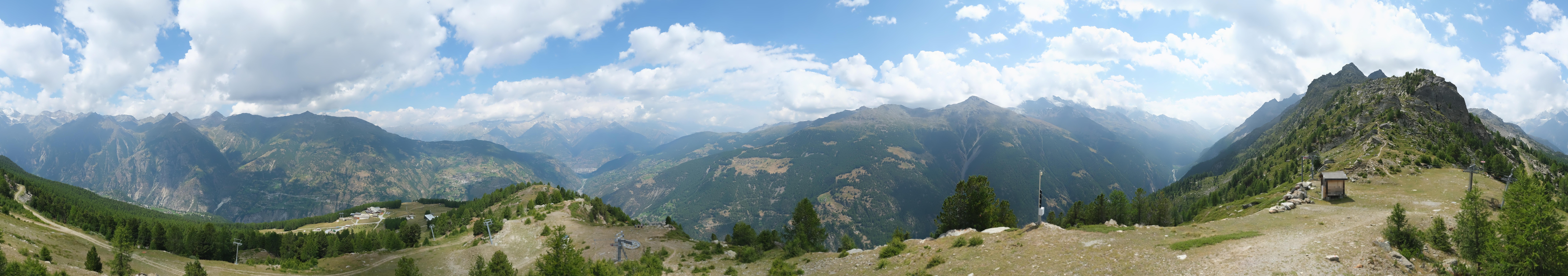 Archived image Webcam Panoramic view, Grächen in Valais