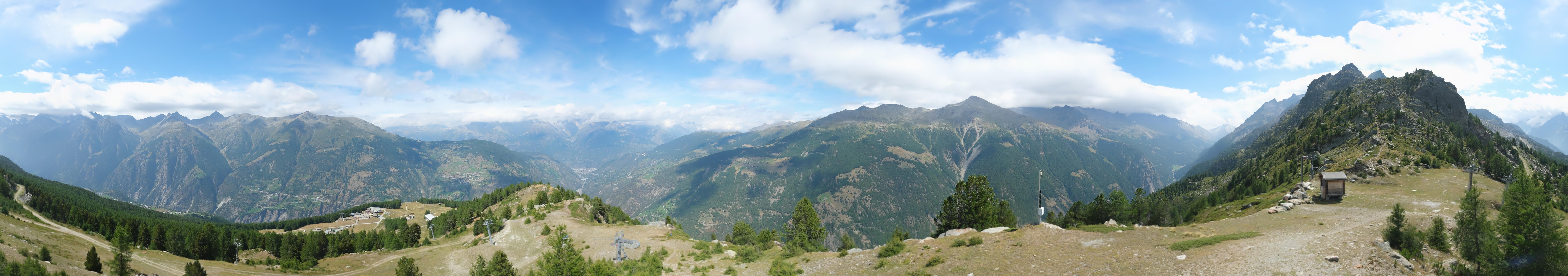 Archiv Foto Webcam Grächen im Wallis: Panorama Furggen