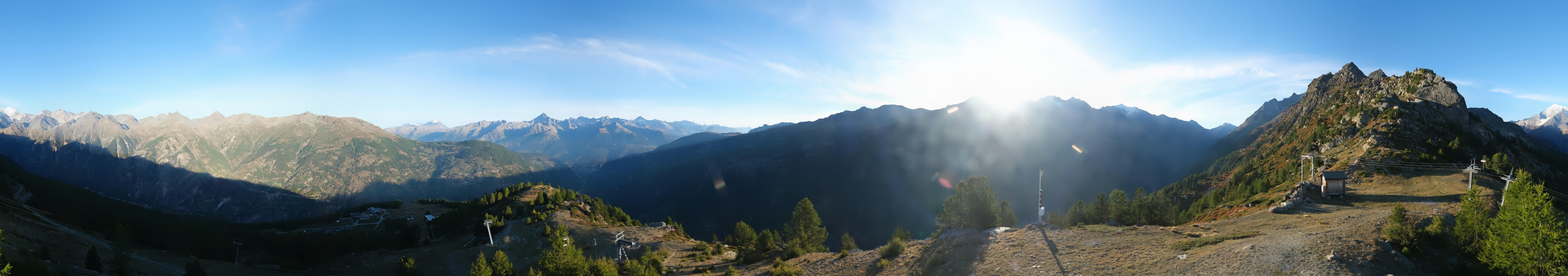 Archiv Foto Webcam Grächen im Wallis: Panorama Furggen