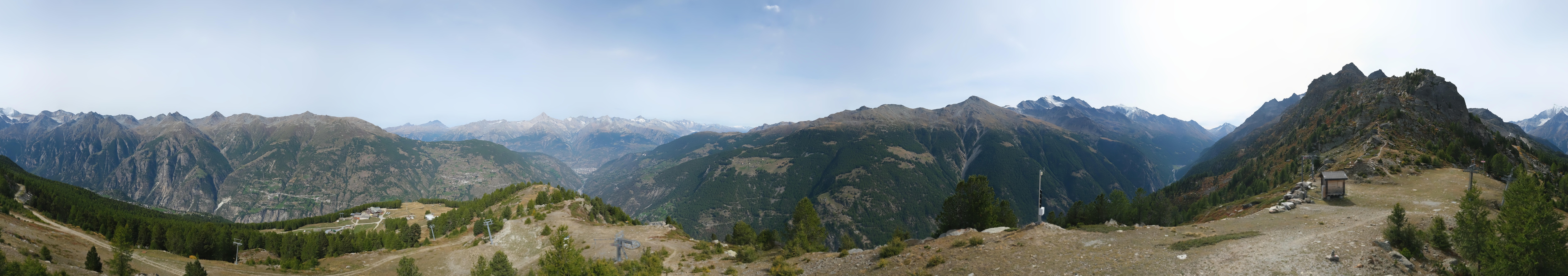 Archiv Foto Webcam Grächen im Wallis: Panorama Furggen