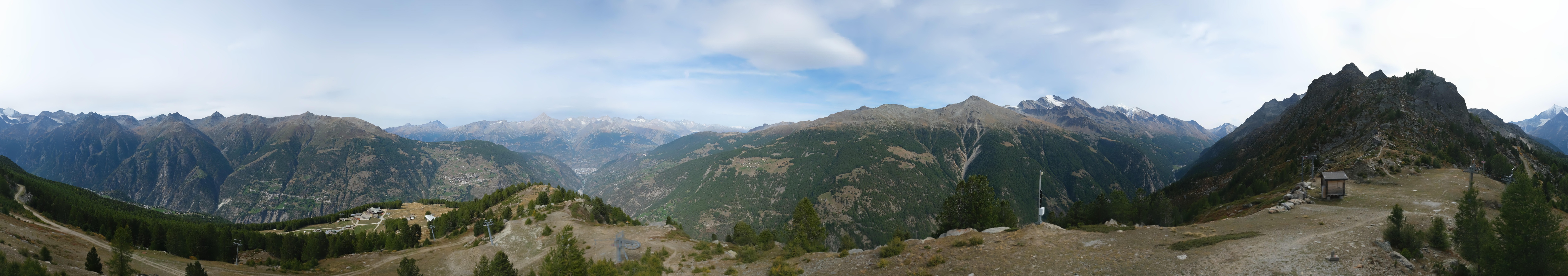 Archiv Foto Webcam Grächen im Wallis: Panorama Furggen