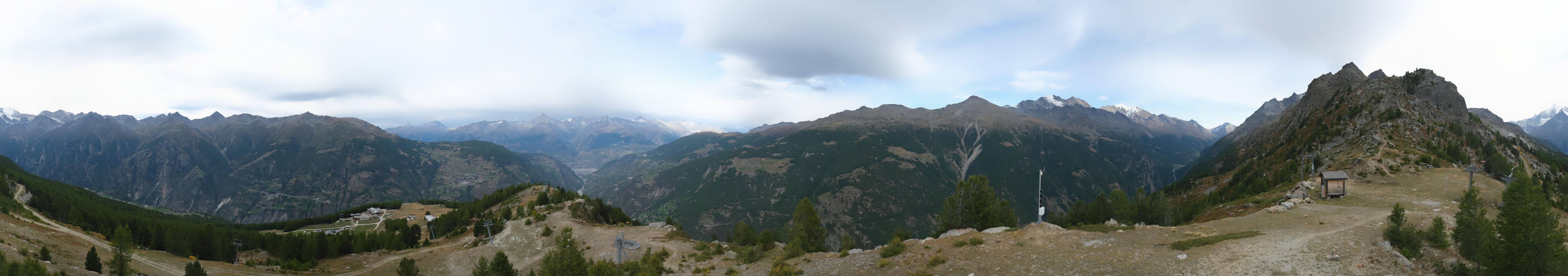 Archiv Foto Webcam Grächen im Wallis: Panorama Furggen