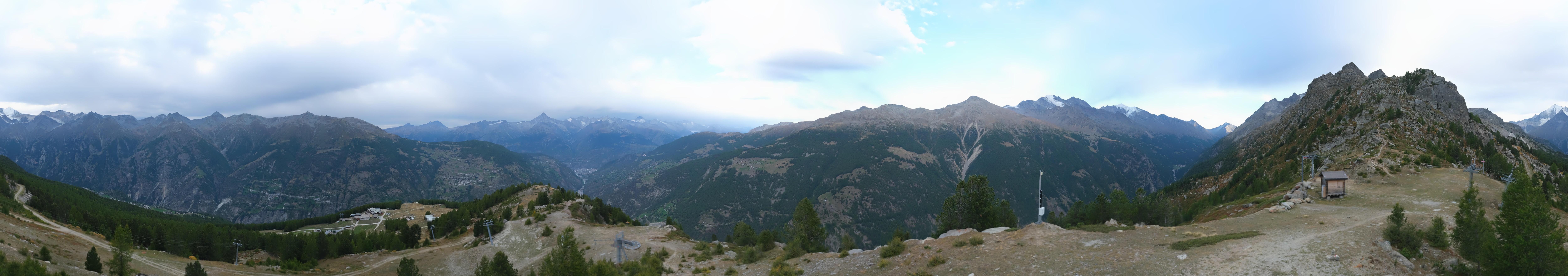 Archiv Foto Webcam Grächen im Wallis: Panorama Furggen