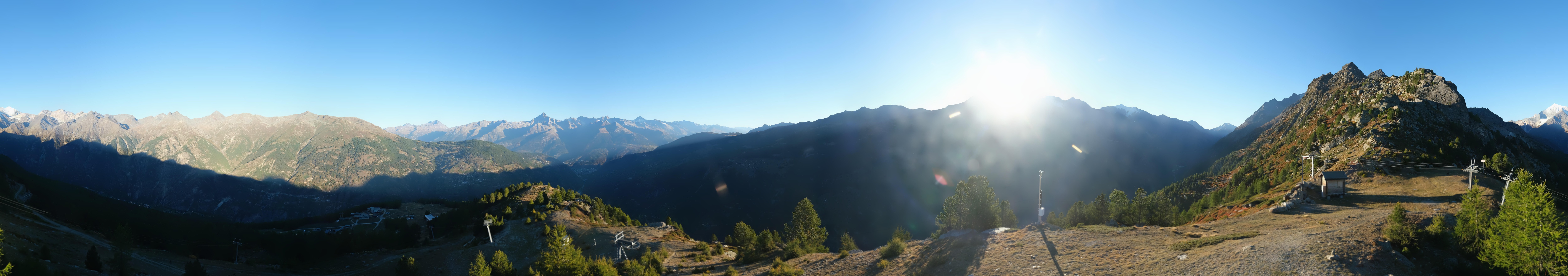 Archiv Foto Webcam Grächen im Wallis: Panorama Furggen