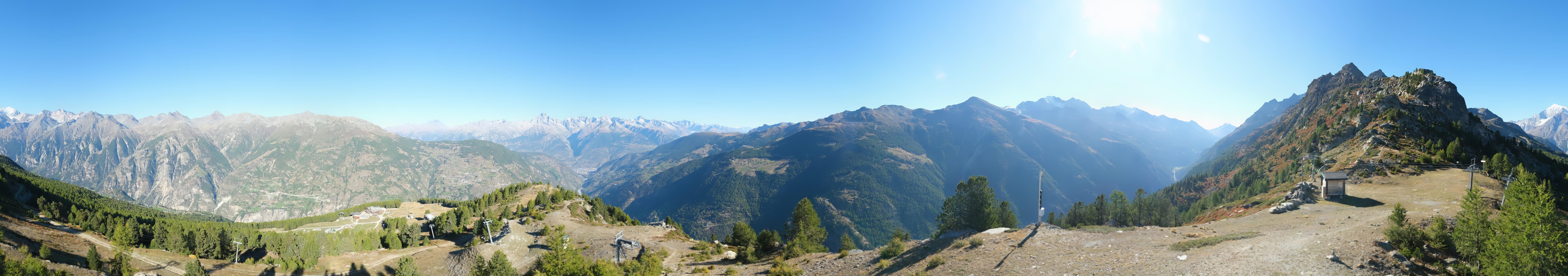 Archiv Foto Webcam Grächen im Wallis: Panorama Furggen