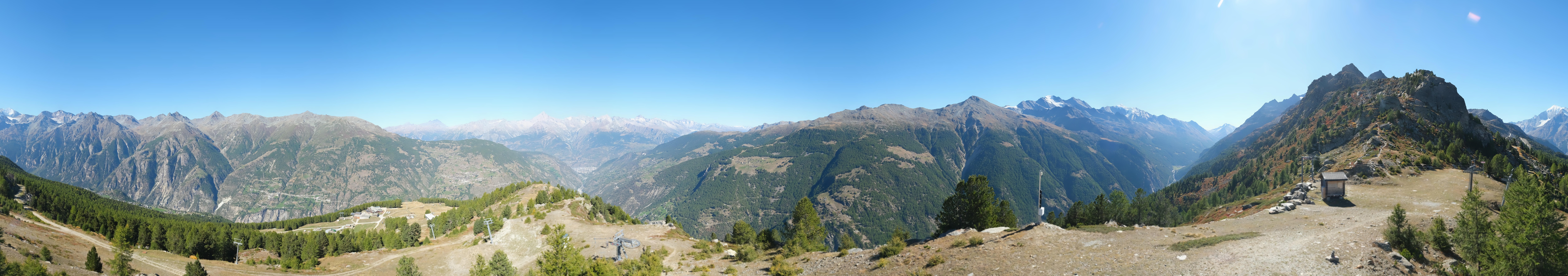Archiv Foto Webcam Grächen im Wallis: Panorama Furggen