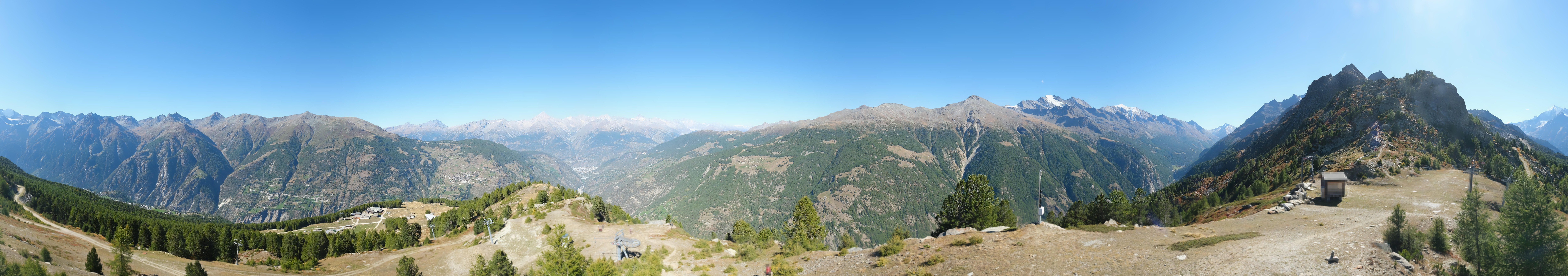 Archiv Foto Webcam Grächen im Wallis: Panorama Furggen