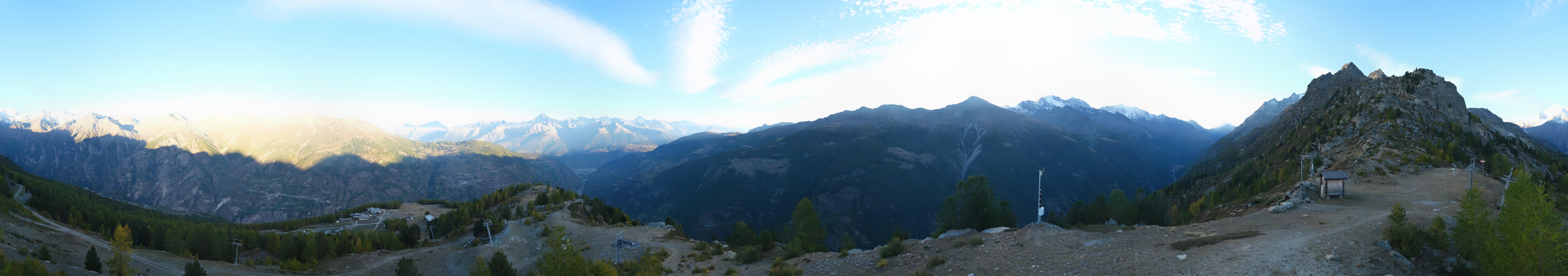 Archiv Foto Webcam Grächen im Wallis: Panorama Furggen