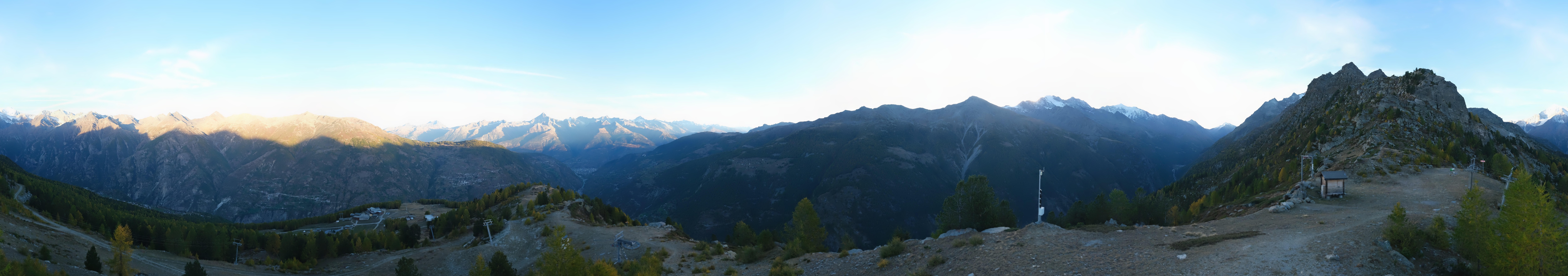 Archiv Foto Webcam Grächen im Wallis: Panorama Furggen