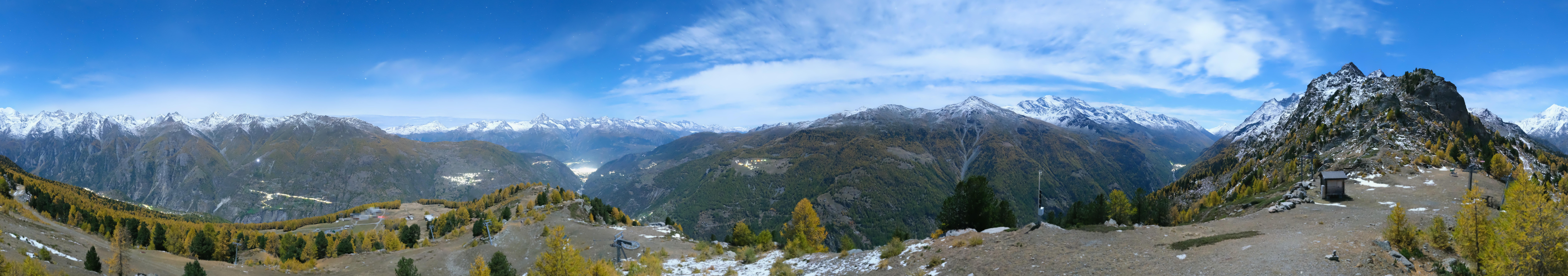 Archived image Webcam Panoramic view, Grächen in Valais