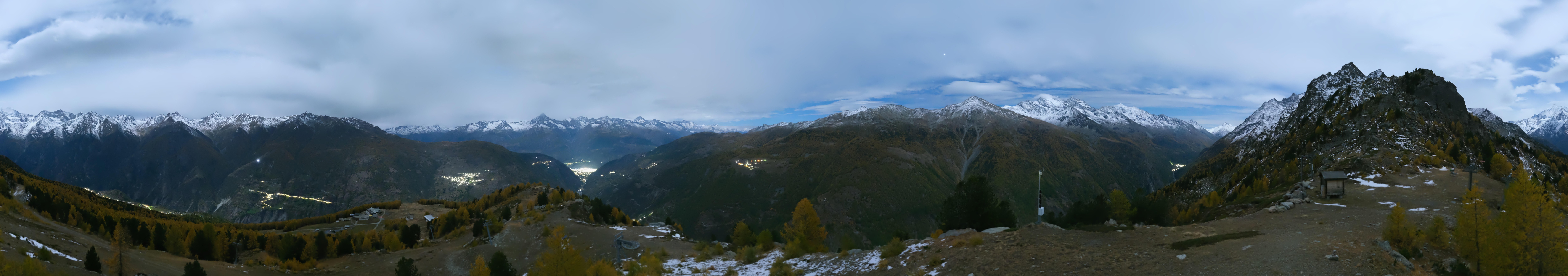 Archived image Webcam Panoramic view, Grächen in Valais