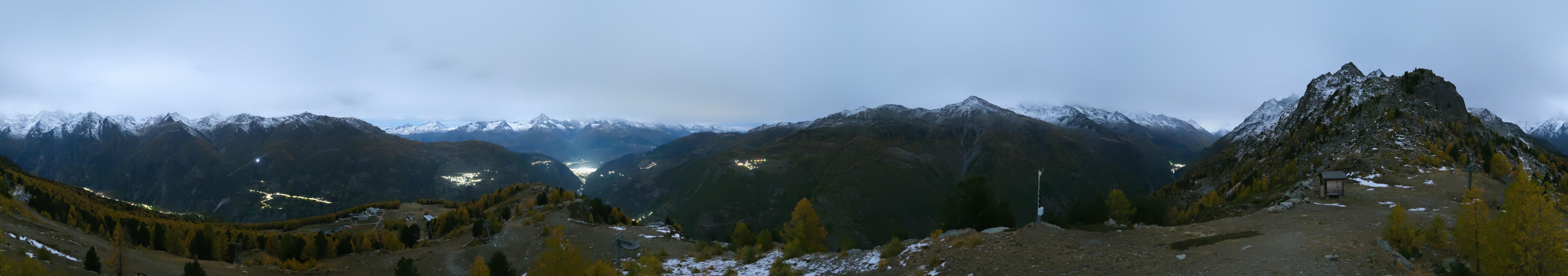 Archived image Webcam Panoramic view, Grächen in Valais