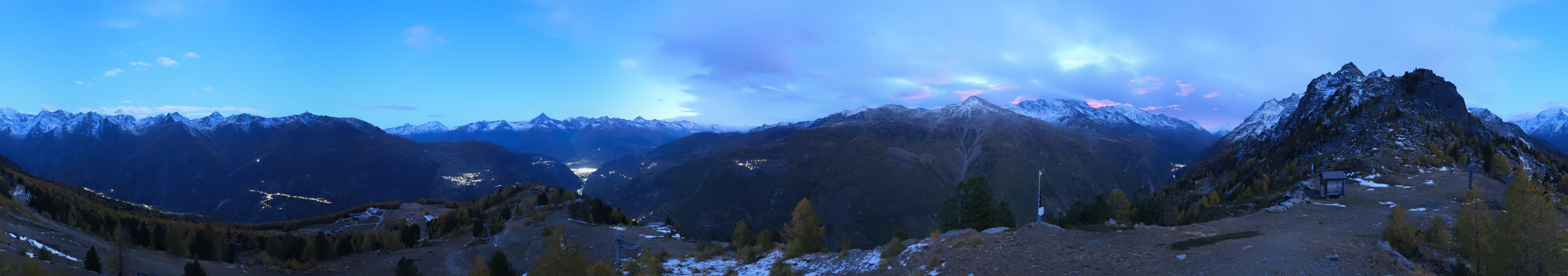 Archived image Webcam Panoramic view, Grächen in Valais