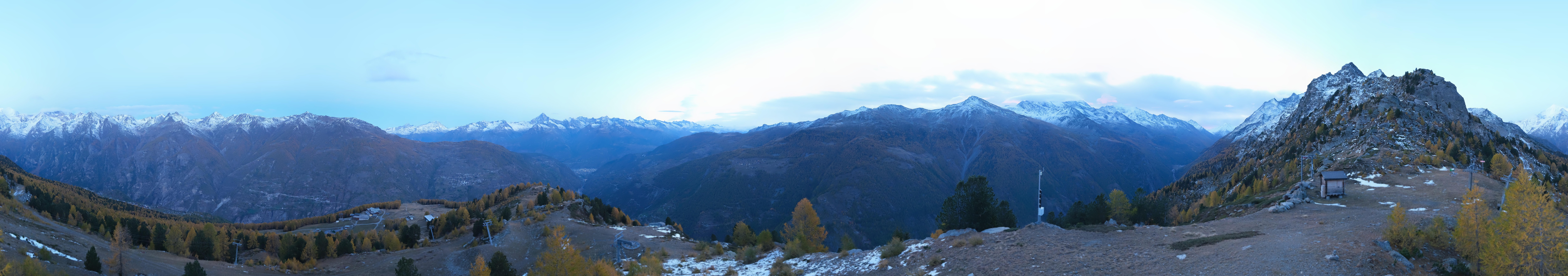 Archived image Webcam Panoramic view, Grächen in Valais