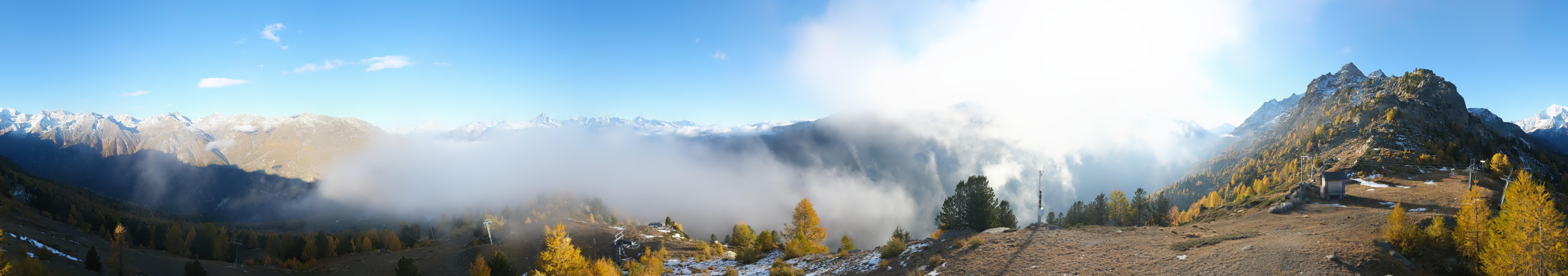 Archived image Webcam Panoramic view, Grächen in Valais