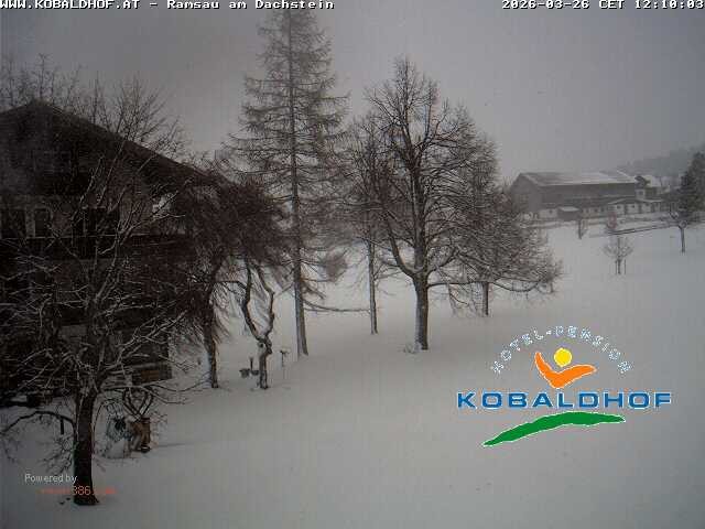 Archived image Webcam Ramsau am Dachstein: Golf course at the hotel Kobaldhof