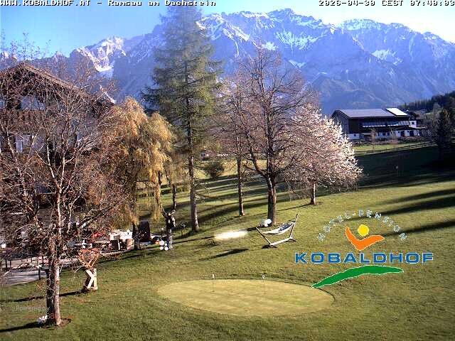 Archiv Foto Webcam Ramsau am Dachstein: Golfplatz am Kobaldhof
