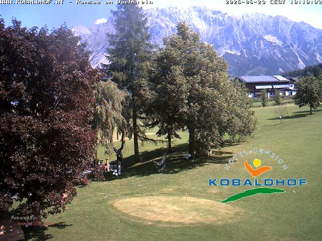 Archiv Foto Webcam Ramsau am Dachstein: Golfplatz am Kobaldhof