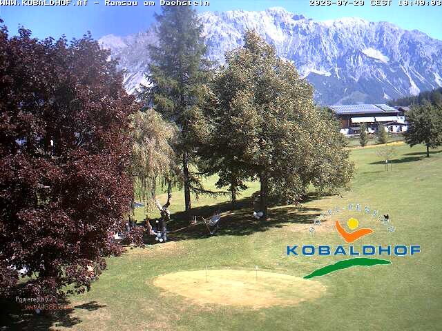 Archiv Foto Webcam Ramsau am Dachstein: Golfplatz am Kobaldhof