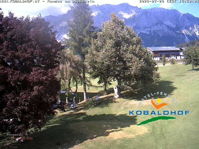 Archiv Foto Webcam Ramsau am Dachstein: Golfplatz am Kobaldhof