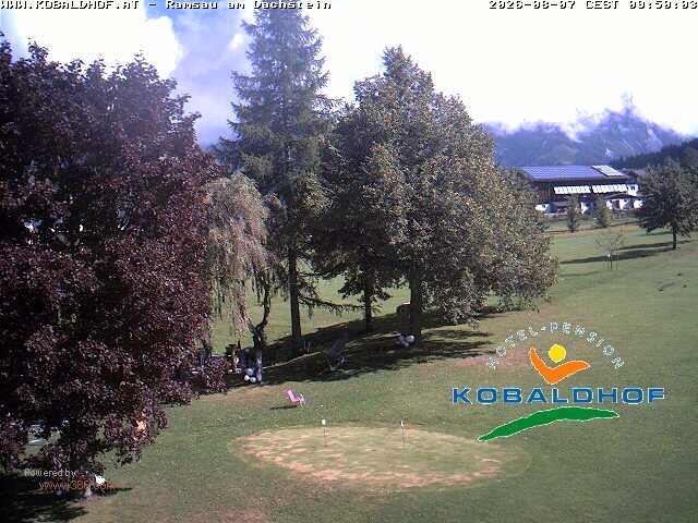 Archiv Foto Webcam Ramsau am Dachstein: Golfplatz am Kobaldhof