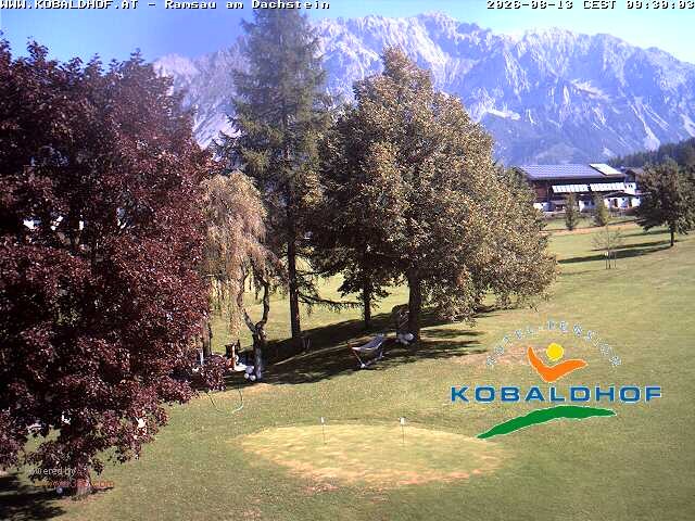 Archiv Foto Webcam Ramsau am Dachstein: Golfplatz am Kobaldhof