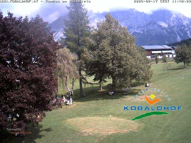 Archiv Foto Webcam Ramsau am Dachstein: Golfplatz am Kobaldhof