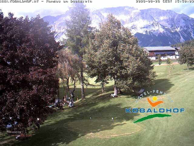 Archiv Foto Webcam Ramsau am Dachstein: Golfplatz am Kobaldhof