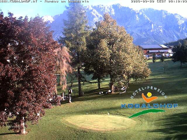 Archiv Foto Webcam Ramsau am Dachstein: Golfplatz am Kobaldhof