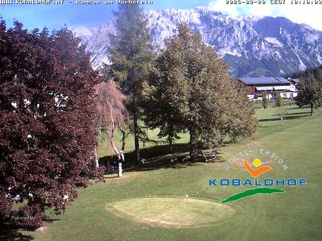 Archiv Foto Webcam Ramsau am Dachstein: Golfplatz am Kobaldhof