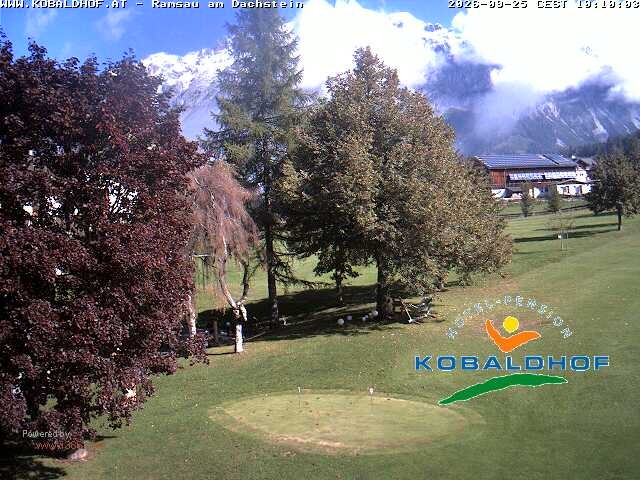 Archiv Foto Webcam Ramsau am Dachstein: Golfplatz am Kobaldhof