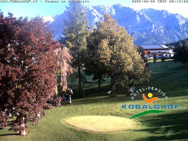Archiv Foto Webcam Ramsau am Dachstein: Golfplatz am Kobaldhof