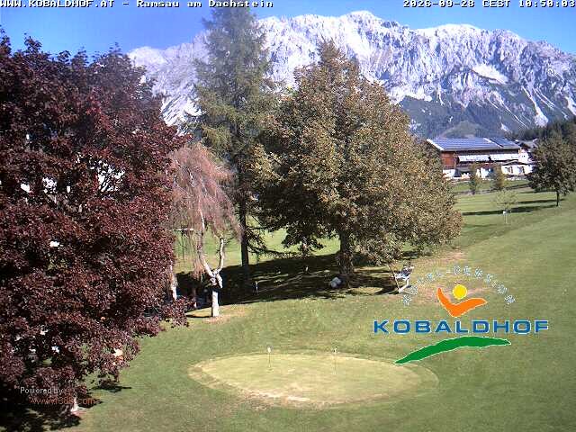 Archiv Foto Webcam Ramsau am Dachstein: Golfplatz am Kobaldhof